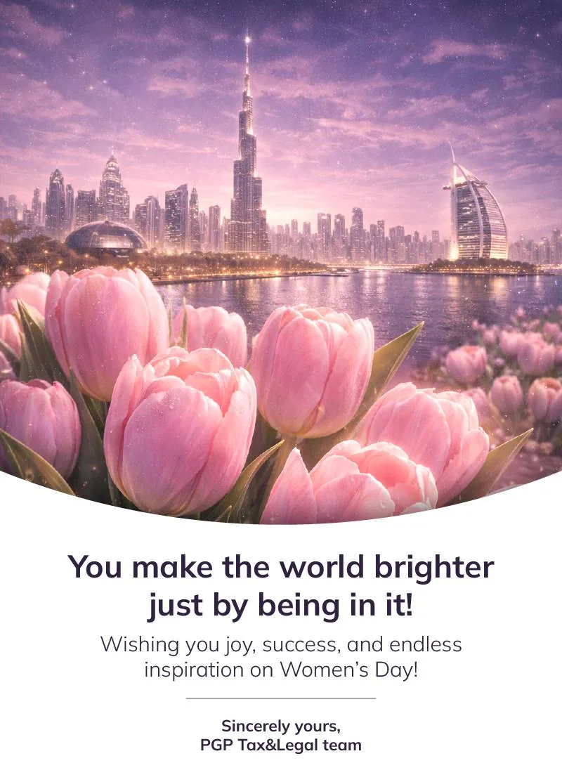 Women’s Day greeting card from PGP Tax&Legal team with a motivational message