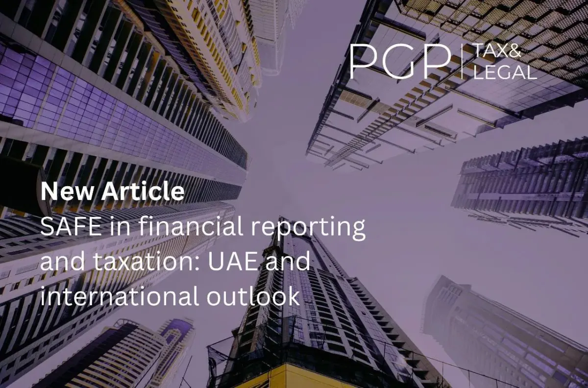 Abstract landscape photo with illegible overlaid text used as decorative header for article on US investors comparing UAE and Singapore residency